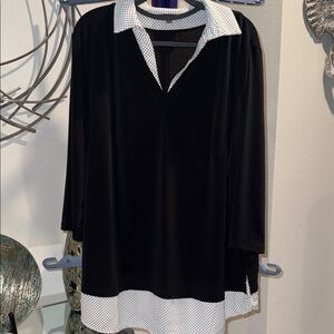 Adrianna Papell Black and White Blouse